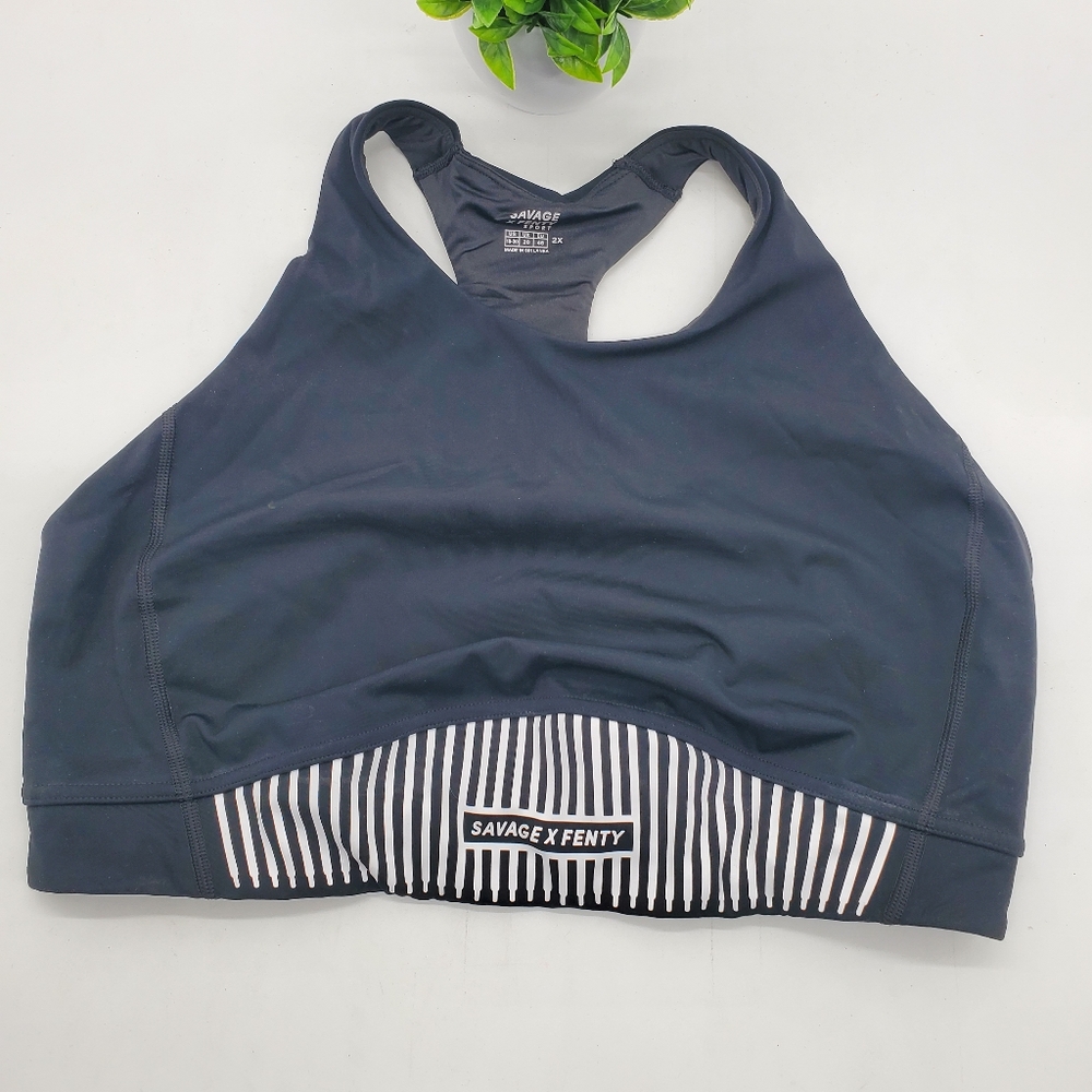 ◇◇ Savage x Fenty Xccentuate Racerback Sports Bra Black Size 2X
